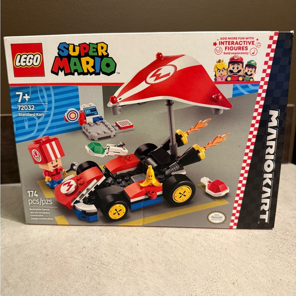 LEGO Super Mario Kart Set - Red, Black, and Yellow